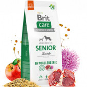 Супер премиум, хипоалергенна храна за кучета Brit Care Dog Hypoallergenic Mono Protein Senior Lamb All Breed , монопротеинна, с агнешко месо и бял трън за възрастни кучета от всички породи